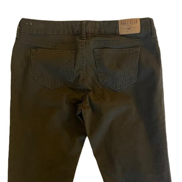 Hollister Women’s Size 7 Waist 28 Jeans Khaki Olive Green Skinny Cotton Blend - Picture 4 of 5